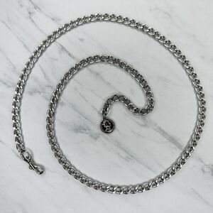 Silver Tone Chain Belt Coin Charm Y2K Body Chain Size Small (S) ✨